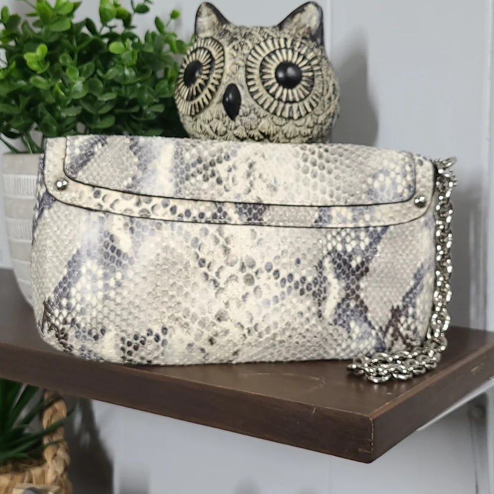 Coach Kristin Embossed Python Leather Wristlet -NWT - Picture 7 of 10